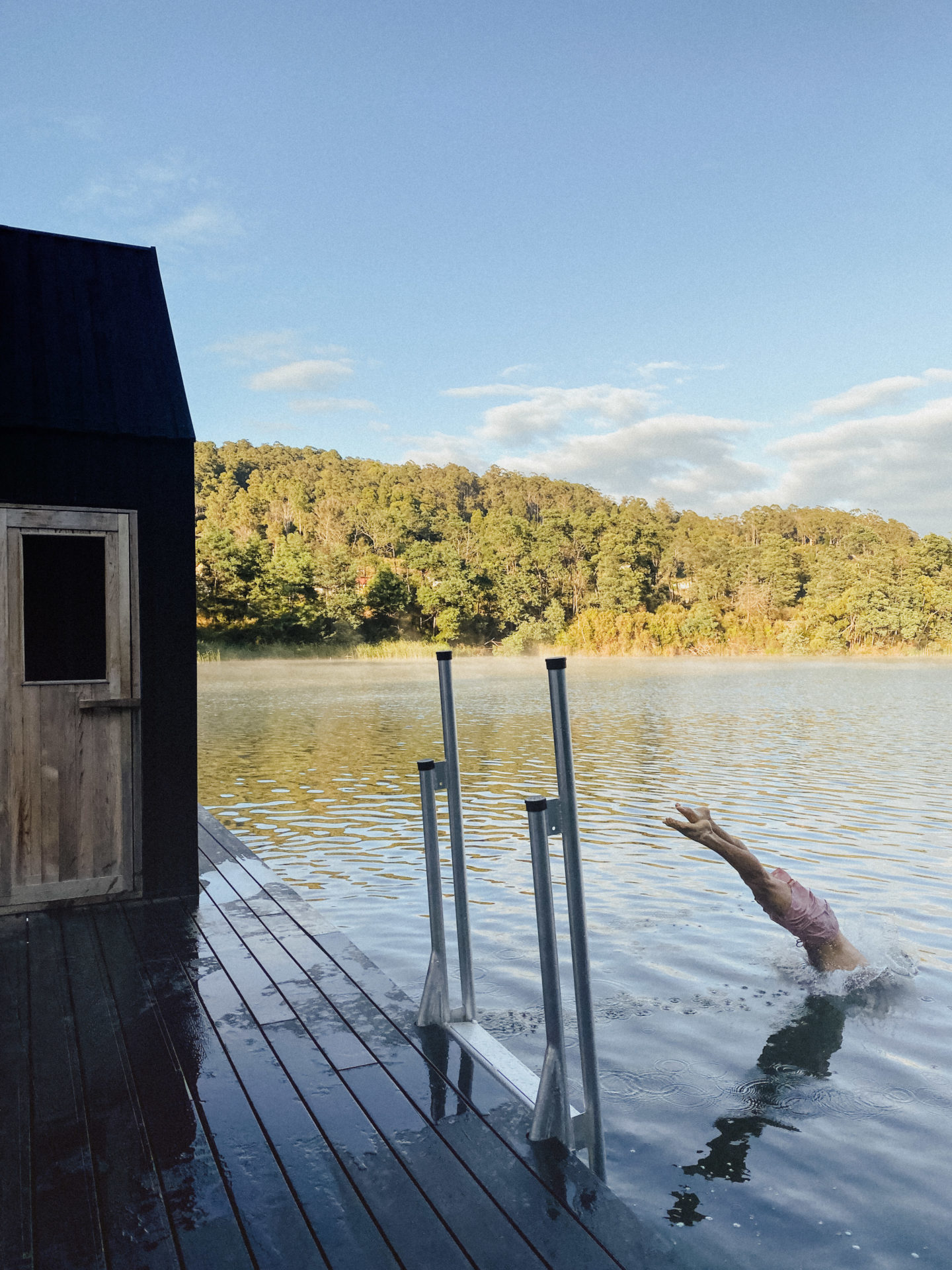 Floating Sauna Derby Tasmania | World of Wanderlust