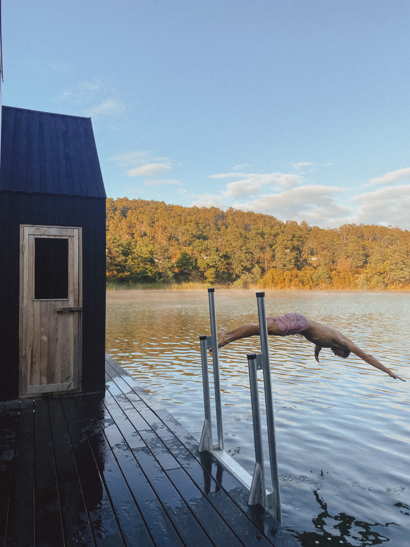 Floating Sauna Derby Tasmania | World of Wanderlust